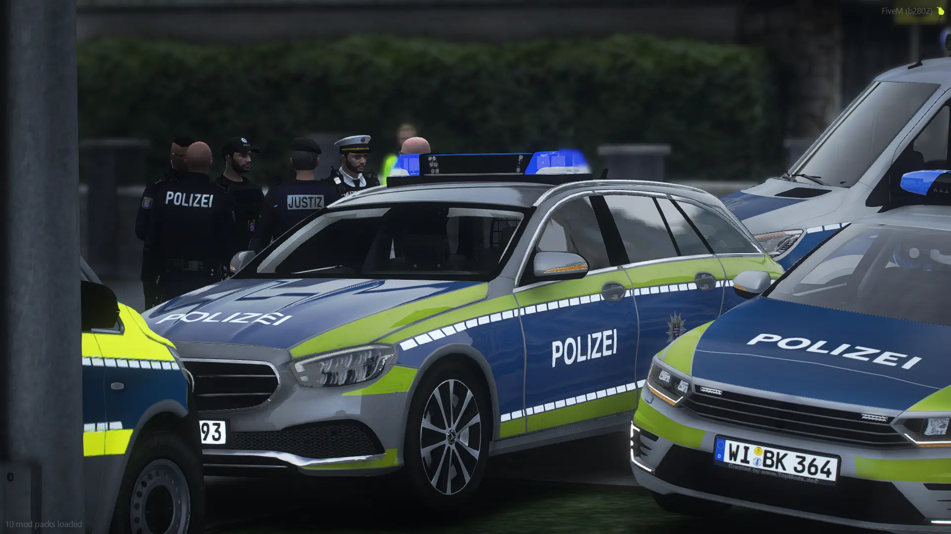 Polizeifahrzeug im Einsatz